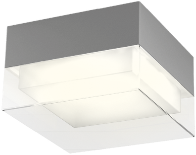 Exter stropné svietidlo,downlight, prisadené, štvorec,8W, 220-240VAC,3000K, IP65, šedé