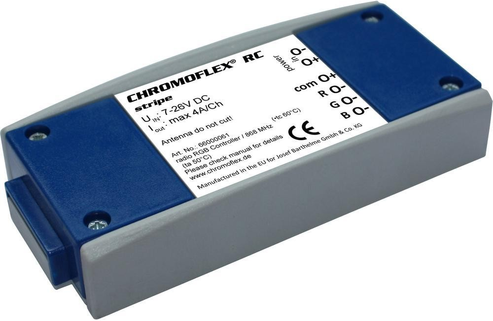 Inteligentný programovateľný kontrolér Chromoflex 3-kanály x 4A, CV, RF, 12/24VDC, 3x96W
