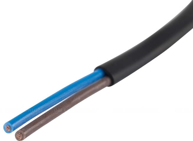 Dvojlinka CYLY, 2x0.75mm2, plochá, čierna, lanko, H03VVH2-F