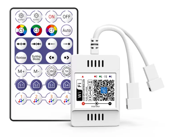 Kontrolér RGB+BIOmulti mini 5-24V, RF DO ovládač + wifi, 5x4A, RGB+BIO, 28tlačítiek