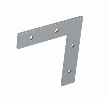 1 pár rohový  90° konektor pre spájanie ALU profilov CATania, 8 skrutiek, oceľ