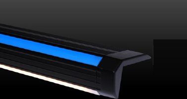 Schodiskový ALU profil ESCALA-UPDOWN, elox, svietenie hore aj dole,čierny, 2m