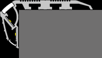 Mliečny kryt pre profil ESCALA-UPDOWN pre svietenie hore, 2m