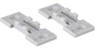 2ks plast. inštalač úchyty pre profil GARliano/GARgano/WALLLIGHT-2_0, 4 skrutky, 34x13x5mm
