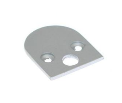 1ks koncovka pre ALU profil LENS-POWER s otvorom na kábel, 2 skrutky, hliník