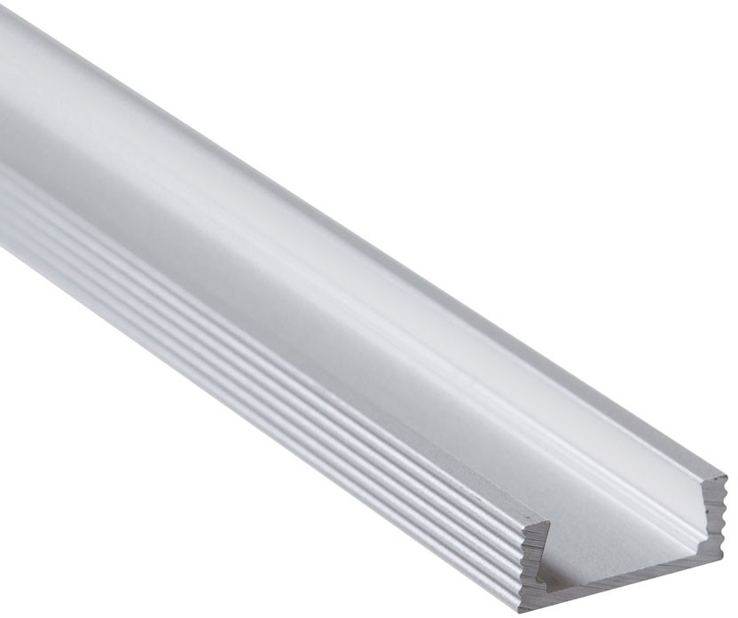 Eloxovaný ALU profil pre LED pás  MIKRO 2_0, 16x6mm, max. 10 mm LED pás, 1m