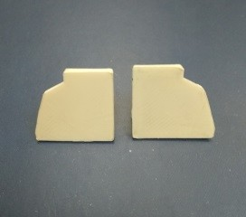 1 pár koncoviek pre ALU profil WALLWASHER pre asymetrickú optiku, biele, plastové