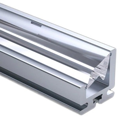 Asymetrická optika pre ALU profil, 200 mm dlžka segmetu, číra