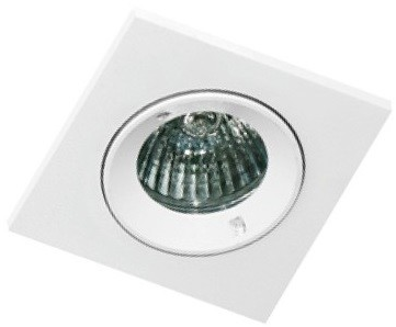 Zapustené  bodové svietidlo, 50W, 230V, GU10, IP54, max 7W LED, ALU, 8x8x3cm, biele