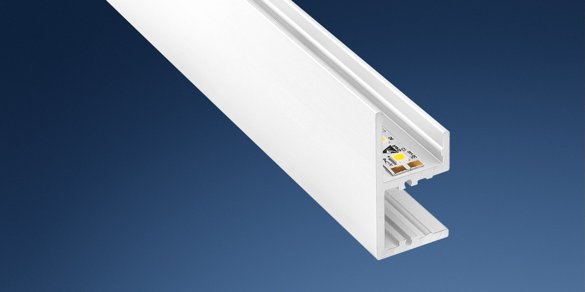 Nástenný ALU profil BARDOLINO MURO, 18,4x27,3mm, biely, 3m