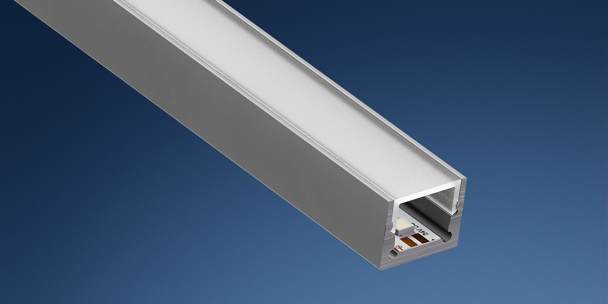 ALU profil elox BARDOLINO MIDI flach, prisadený, 15x12mm, 3m