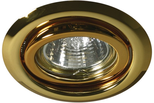 Podhľadové výklopné bodové svietidlo, 50W, 12V, MR16, IP20, zlatá farba