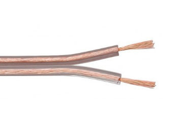 Kábel 2x0,75 mm transparentný, zlatý