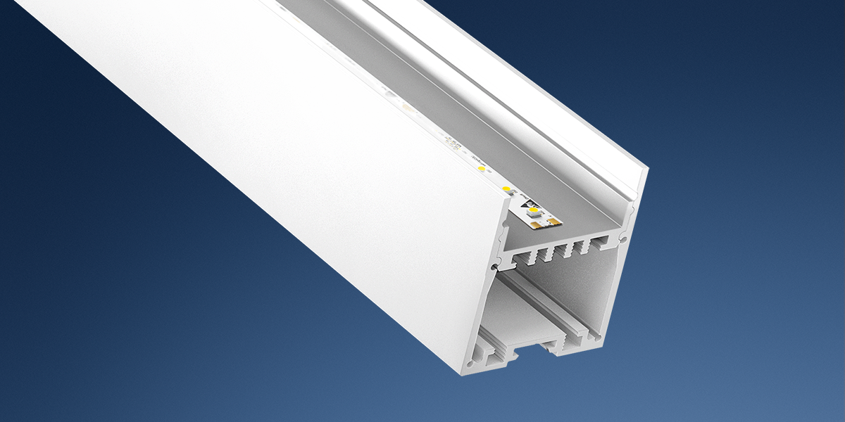 Alu profil elox CATANIA 4050, prisadený/závesný, 40x50mm, biely, 2m