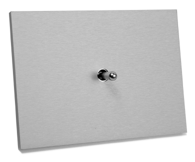 Dizajnový kryt pre 1-páčkový/tlačítkový vypínač NINA, horizontálny, čierny bronz elox