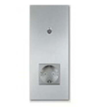 Dizajnový kryt NINA CARRE, 1x vypínač + 1x zásuvka,vertikálny, čierny bronz elox