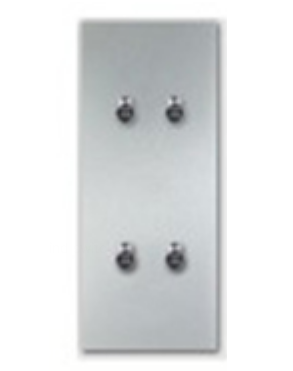 Dizajnový kryt pre 4-páčkový/tlačítkový vypínač NINA, vertikálny,  čierny bronz elox