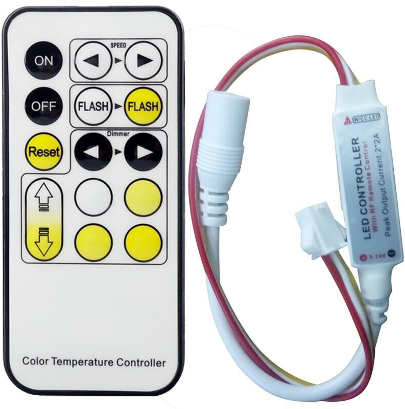 Kontrolér BIOmulti mini 24V s konekt. 5.5mm FEM a diaľk. ovládačom RF, max4A/2ch, BIO