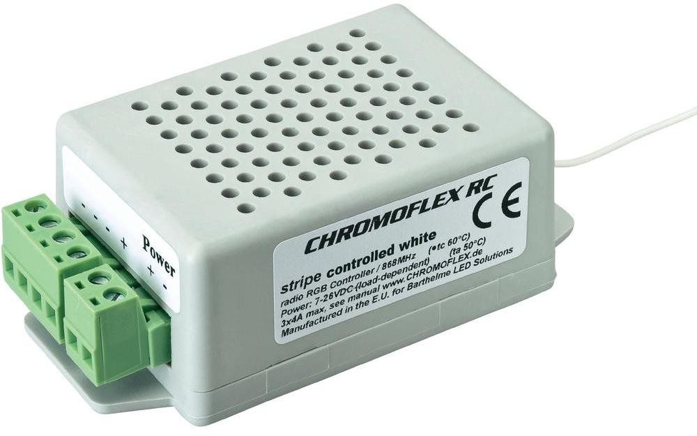 Kontrolér 2-kanálový pre bio. LED osvetlenie 2x4A,RF, CV,program.12/24DVC