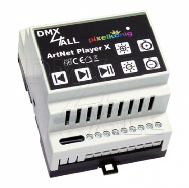 Kontrolér s výstupom DMX, 2x512-kanálov , 7-24V DC, ArtNet 8192ch,progr. na SD kartu,tlac.