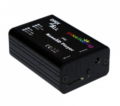 Kontrolér s výstupom DMX512, 5-12V, programovatelný na SD kartu