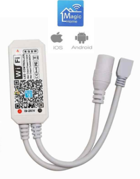 Kontrolér RGBW mini 9-28V s konekt. 2,1mDC, app, Android/iOS 4A x 4ch, RGBW