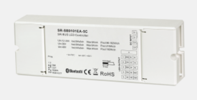 RF/BLE RGBCW kontrolér, 12-24 VDC/5CHx8A, 48VDC/5CHx4A, DIP prepínač, IP20