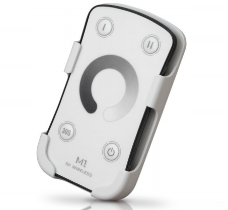 Diaľkový RF ovládač M1 mono s držiakom na stenu,biely,4 tlačítka, dosah 40-50m
