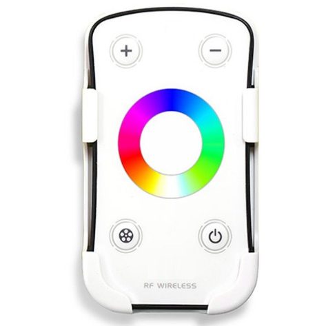 Diaľkový RF ovládač M3 s držiakom na stenu, 3-kanál, DC 3V, pre RGB LED pásy, dosah 40-50m