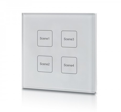 DALI nástenný dotykový ovládací panel, dimmer, 4 zónový, 4mA