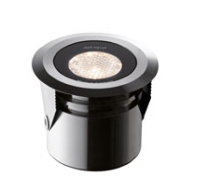 Zemné LED svietidlo ,3W, 12-24DC, CRII80,2700K,200lm,10°,316L,IP67,okrúhle,3t,,5m kábe