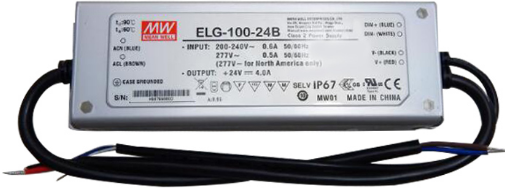 Stmievateľný napájací zdroj 96W,24V DC, 4A, 0-10V, 10V PWM alebo odporom, SELV, 305VAC