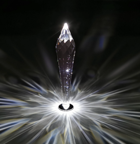 Kryštál pre kryštálové nebo, Drop 100, nerez. oceľ, hmoždinka, LED modul 5V, 0,15W,kábel