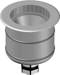 Koncovka mini spot pre opt.vlákna, vodotesná, nerez, plochá optika,3-6.5mm priem,IP67/8
