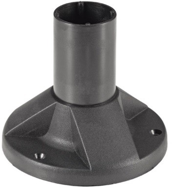 Podstavec pre záhr. glóbus, pripevnenie priamo na stenu alebo podlahu, termoplast, čierny