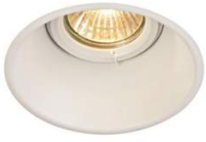 Stropné zapustené svietidlo HORN, max 50W, 230V, priem. 83mm, oceľ, biele