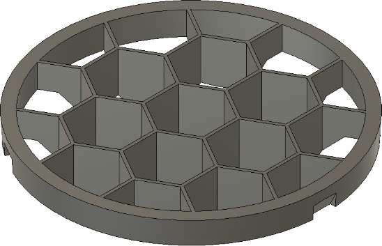 3D HONEYCOMB mriežka na FOSALI svietidla (downlight) 50mm, black