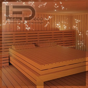 Set pre nebo fínska sauna,36x2,2/1,1 mm (18x1,2m,18x1,5m),trblietavý,3000K