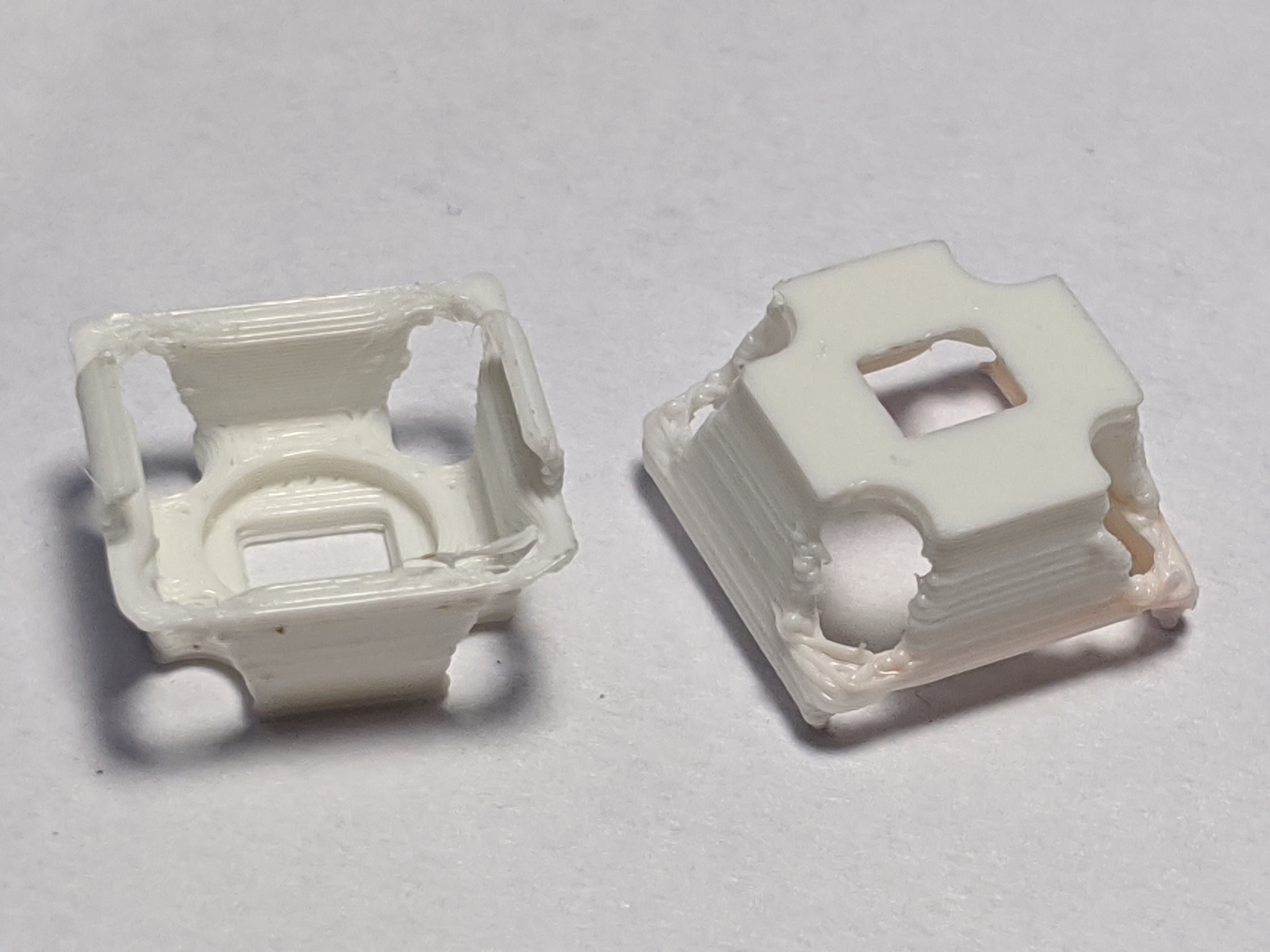 Biely 3D print drziak 10mm square optiky na STAR HEX modul