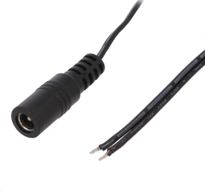Napájací súosový konektor na kábel 5,5 x 2,1mm, verzia s 25cm káblom, FEMALE