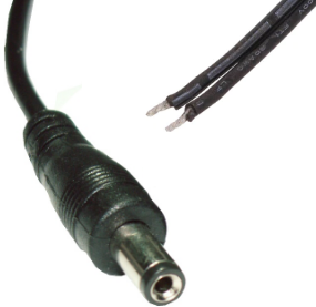 Napájací súosový konektor na kábel 5,5 x 2,1mm, verzia s 15cm káblom, MALE