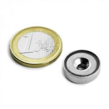 Magnet neodýmový, poniklovaný, 13g, magnetická sila do 13kg, do 80 °C, dia 20mm