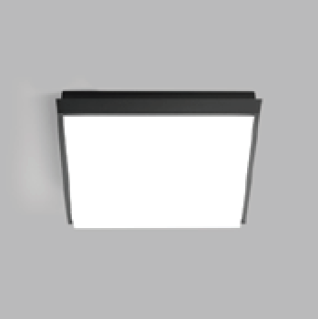 Exteriérové LED svietidlo, prisadené, 240x240mm, 25W 230V, 3000K, 2000lm, IP54, antracit