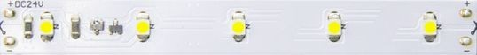 LED pás,4.9W/m,24VDC,50xLED/m,3000K,del. 100mm,12mm, teplá biela, 245lm/m, IP20