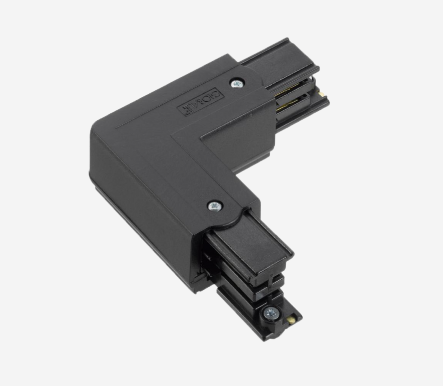 Rohová spojka pre 3-jfázový lištový systém LI-TRACK, 230V, max 16A, vonkajšia, čierna