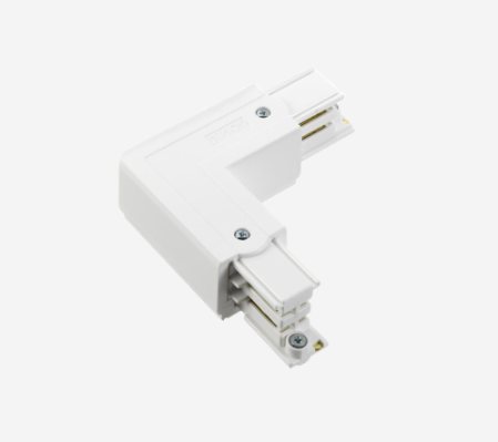 Rohová spojka pre 3-fázový lištový systém LI-TRACK, 230V, max 16A, vonkajšia, biela