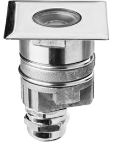 Zemné LED svietidlo LIRA 40, 3W/700mA, 4000K, 7°, IP67, štvorvové, 5t, 316L