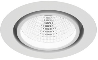  LED Svietidlo LUGSTAR PREMIUM,10W,4000K,1250lm,30°,zapustené,IP20,biele,hliník