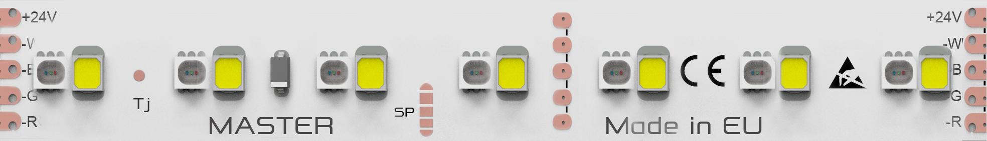 LED pás s prúd. drivermi,2.8W/m,24VDC 84xLED/m,del.83,33mm,12mm,RGB