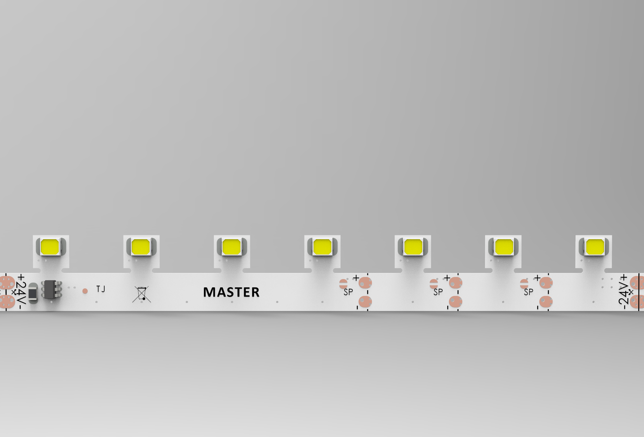LED pás s prúd.drivermi,9.1W/m, 24VDC,70xLED/m,4000K,CRItyp85,del.100mm
